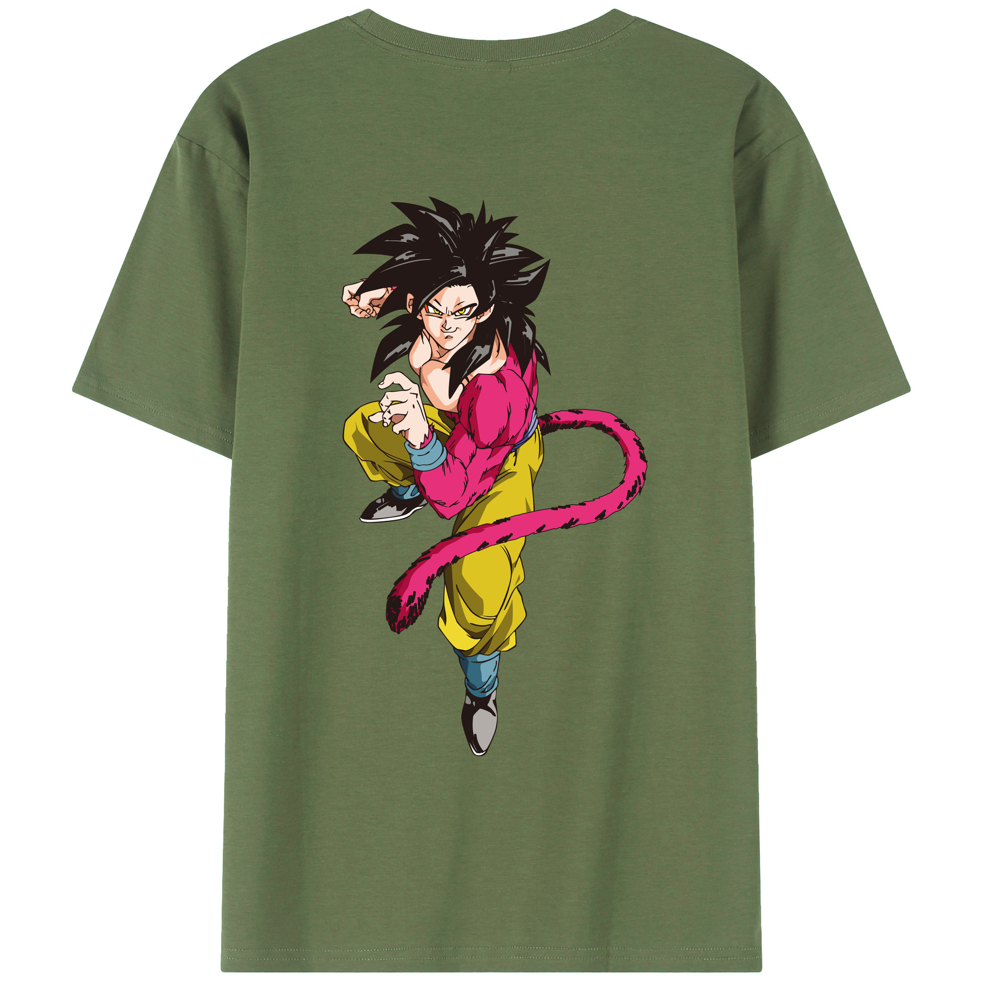 （画像用） ドラゴンボール 孫悟空（そん ごくう）Son Goku カカロット DRAGON BALL Kakarotto 綿100％ メンズ半袖Tシャツ（バックプリント） 通気性